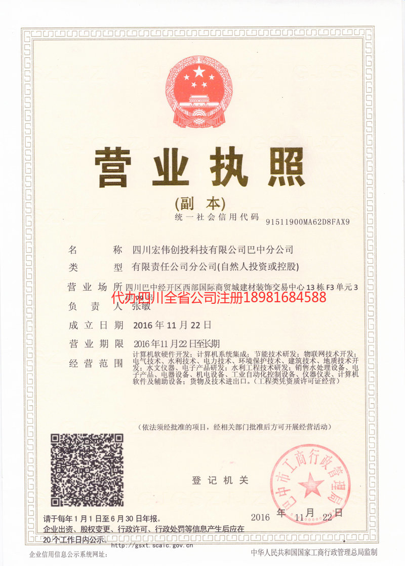 河源河源宏伟创投科技有限公司